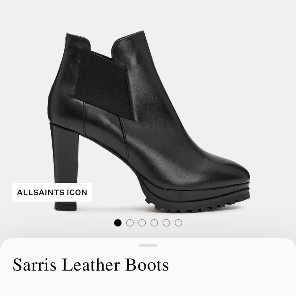 All saints black bootie  Sarris PIUMOTTO/ELASTIC(M76S) US/8- 39